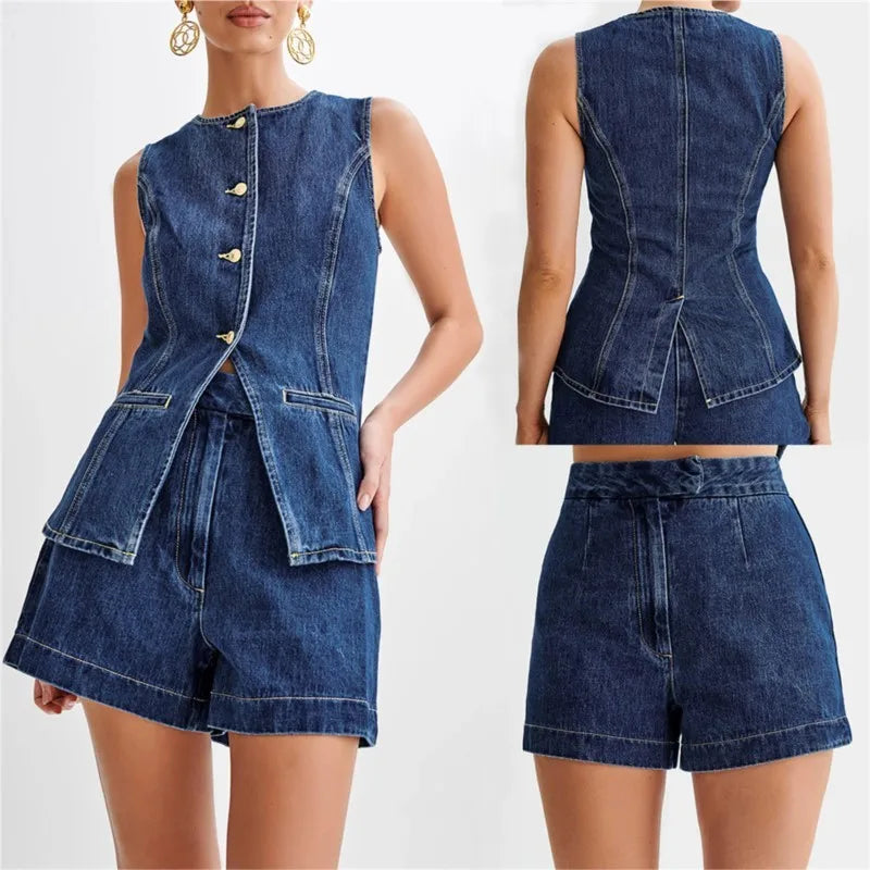Summer Women's Denim Set