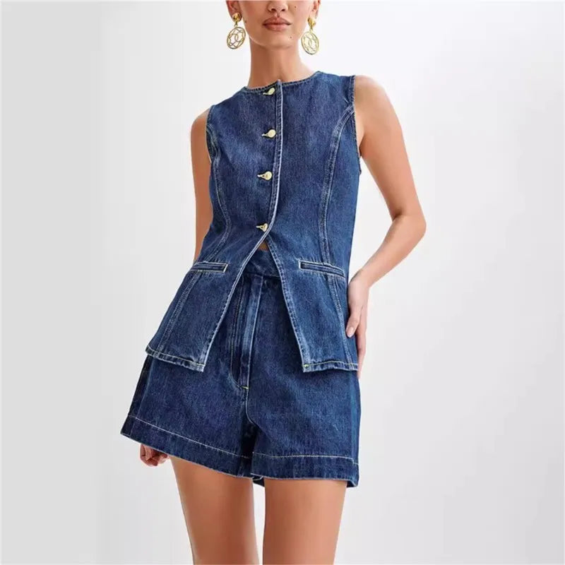 Summer Women's Denim Set